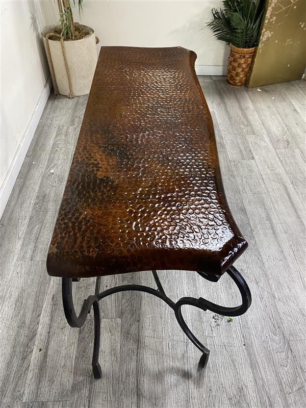 Sienna Whisper Copper-Plated Artisan Bench