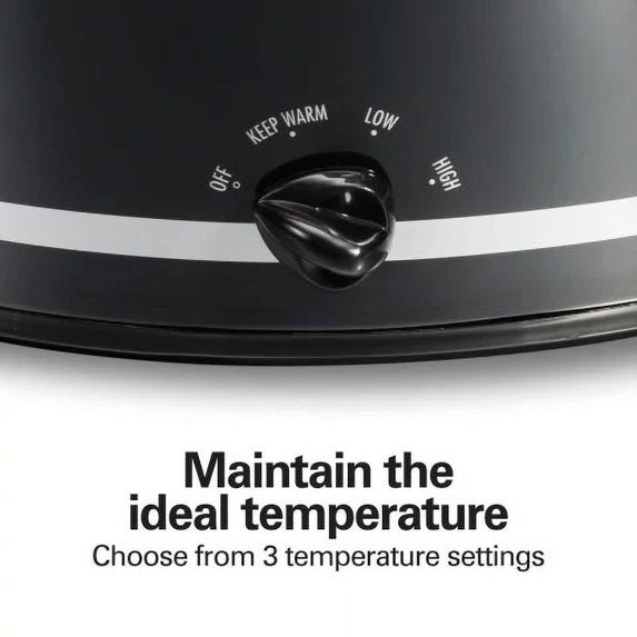 Slow Cooker, Extra-Large Capacity, Serves 10+, 8 Quarts, Black
