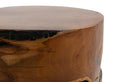 Mojave 14'' Brown Teak Solid Wood Tree Stump Stool