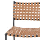 Four Hands Garza Bar Stool - Natural Leather Single Chair