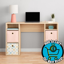 Mainstays 4-Cube Storage Desk, Spring Pine