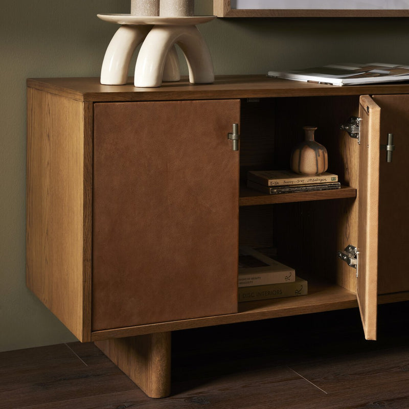 Four Hands Posada Media Console - Amber Oak