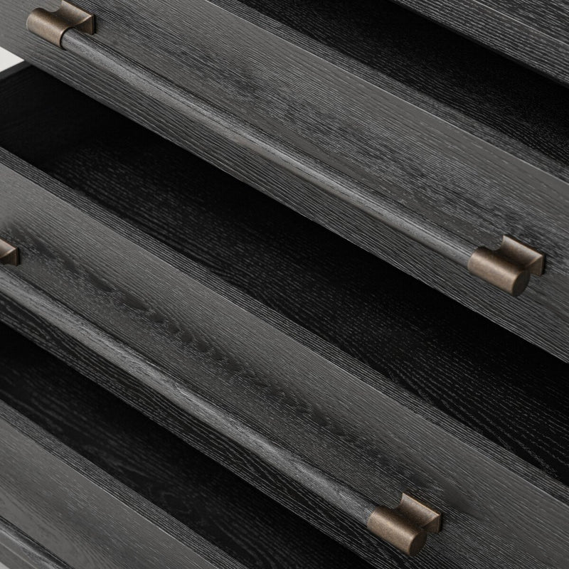 Four Hands Adolfo Nightstand - Modern Black Ash