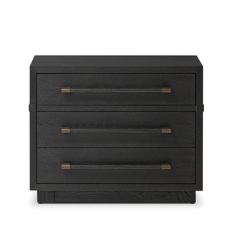 Four Hands Adolfo Nightstand - Modern Black Ash