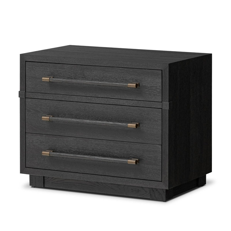 Four Hands Adolfo Nightstand - Modern Black Ash