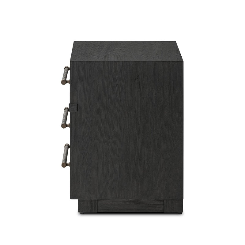 Four Hands Adolfo Nightstand - Modern Black Ash