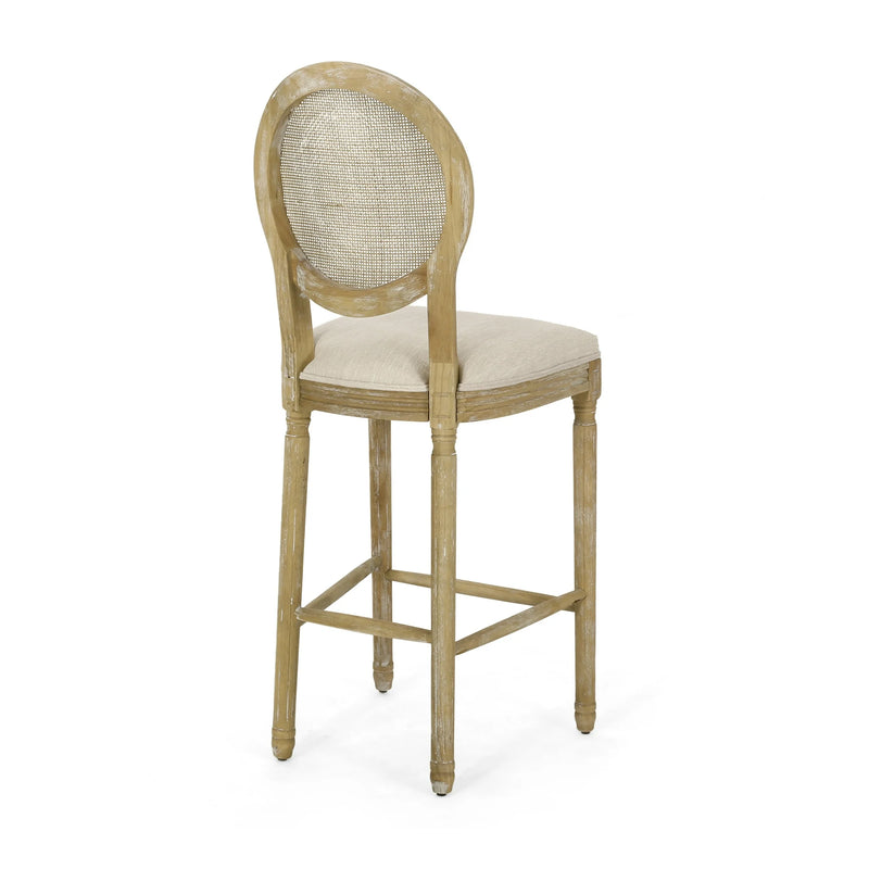 Noble House Epworth French Country Wooden Barstools, Set of 2