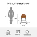 Better Homes & Gardens Farley Scoop Counter Stool, Set of 2