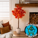 5' Pre-Lit Autumn Artificial Fall Tree with 200 Warm White LED Lights
