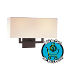 George Kovacs Kovacs 16-in W 2 -Light Satin Bronze Hardwired Damp rated Wall Sconce