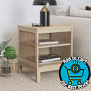 Mainstays Cane Side Table, Spring Pine