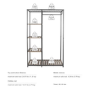 Better Homes & Gardens Farmhouse Style Gray Wood and Metal Clothes Rack with Garment Rod