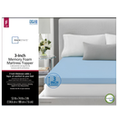 Mainstays 3 in Gel Memory Foam Mattress Topper, Full