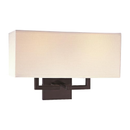 George Kovacs Kovacs 16-in W 2 -Light Satin Bronze Hardwired Damp rated Wall Sconce