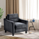 Moda Furnishings Sarah Modern Black Velvet Club Armchair