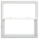 JELD-WEN V-2500 35-1/2-in x 35-1/2-in White Exterior White Interior Vinyl New Construction Single Hung Window Low-E
