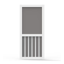 Screen Tight 5 Bar Universal reversible 32-in W x 80-in H x 1-in T White Single Hinged Vinyl Screen door with (Handle Included)