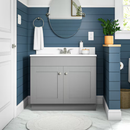 Project Source Dover 36-in Light Gray Single Sink Bathroom Vanity (Fully Assembled)