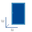 RELIABILT 36-in W x 79-in H x 1-in T White Aluminum Screen Door with (Handle Included)