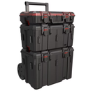 Hyper Tough Hyper Stack 3-Piece Modular Rolling Toolbox System, Black
