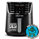 Gourmia 4-Quart Digital Air Fryer with 12 One-Touch Presets, GAF414, Black
