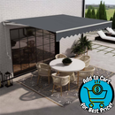 VEIKOUS 10 ft. W x 8 ft. L Manual Patio Retractable Awnings in Gray