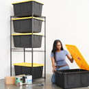 SafeRacks Storage Bin Rack, 5 Tote Capacity, NSF Certified with 2 bins Included