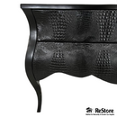 Custom Crocodile Leather Console Table 2 Drawers