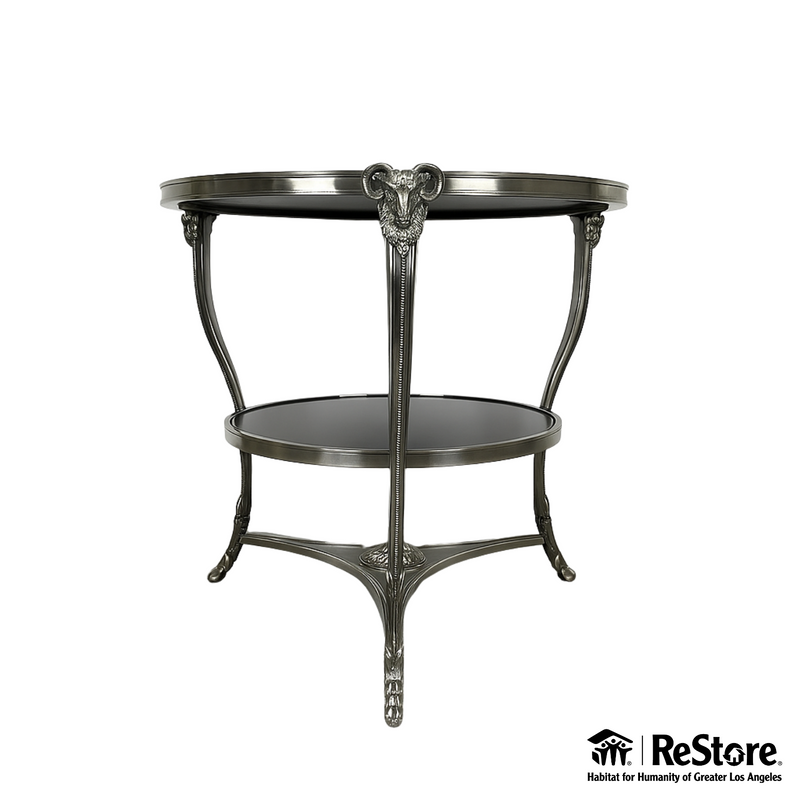 English Colonial Silver Design Side Table