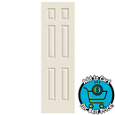 RELIABILT 28-in x 80-in Primed 6-panel Textured Hollow core Primed Interior Slab Door