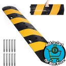 Portable Folding Rubber Speed Bump with 2 End Caps