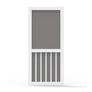 RELIABILT 5 Bar Universal reversible 32-in W x 80-in H x 1-in T White Single Hinged Vinyl Screen door