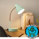 Mainstays LED Desk Lamp with Catch-All Base & AC Outlet, Matte Mint Green