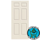 RELIABILT 36-in x 80-in Primed 6-panel Textured Hollow core Primed Interior Slab Door