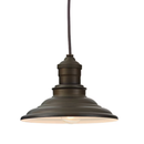 allen + roth Hainsbrook 1 -Light Aged bronze Industrial Metal Cone Mini Hanging Pendant Light