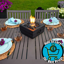 allen + roth 10-in W 10000 Maximum BTUs Steel Square Portable Liquid propane Tabletop