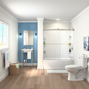 American Standard Elevate 60-in L x 60-in D x 60-in H Arctic 3 -Piece Direct to Stud Shower wall surround
