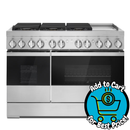 JennAir NOIR™ 48" Dual-Fuel Professional Range with Chrome-Infused Griddle