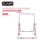 CAP Adjustable Height Horizontal Gymnastics Bar for Kids, Pink