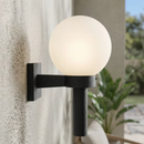 Progress Lighting Globe 1 -Light 15-in H Matte Black Hardwired Outdoor Wall Light