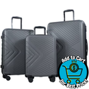 Travelhouse 3 Piece Hardshell Luggage Set Hardside Lightweight Suitcase with TSA Lock Spinner Wheels 20in24in28in.(Gray)