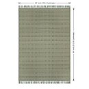 Better Homes & Gardens 5' x 7' Green Tassel Outdoor Rug