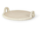 Palecek Bermuda Coastal Beige Faux Shagreen Serving Tray