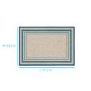 Allen + Roth with STAINMASTER 8-ft x 10-ft Blue Border Outdoor Border Area Rug
