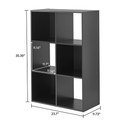 Mainstays 6-Cube Storage Organizer, Black