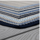 Allen + Roth with STAINMASTER 5-ft x 7-ft Blue Border Outdoor Border Area Rug