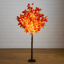 5' Pre-Lit Autumn Artificial Fall Tree with 200 Warm White LED Lights