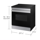 Samsung Bespoke 30-in 4 burners 6.3-cu ft Air Fry Convection Oven Single Induction Range ( Stainless steel )