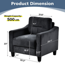 Moda Furnishings Sarah Modern Black Velvet Club Armchair