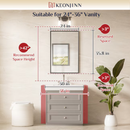 Keonjinn Bathroom Mirrors 24-in W x 36-in H Rectangle Brushed Nickel Framed Framed Wall Mirror